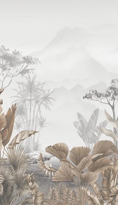 Papier peint tendance tropical sepia, XXL, tendance