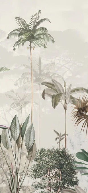 Papier peint panoramique jungle eden vert