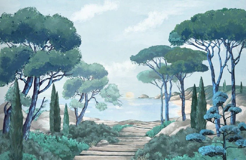 Papier peint balade dans les calanques, XXL, tendance