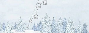 Blue gondola mountain wallpaper