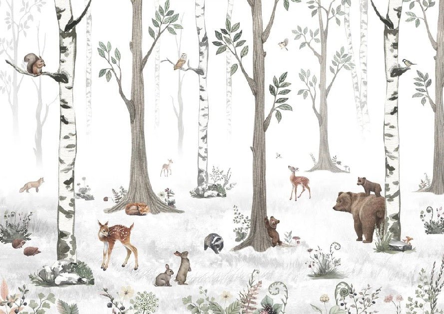 Papier peint animaux printemps forêt