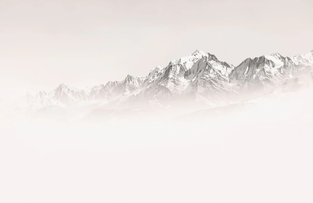 Papier peint matin brumeux Mont Blanc