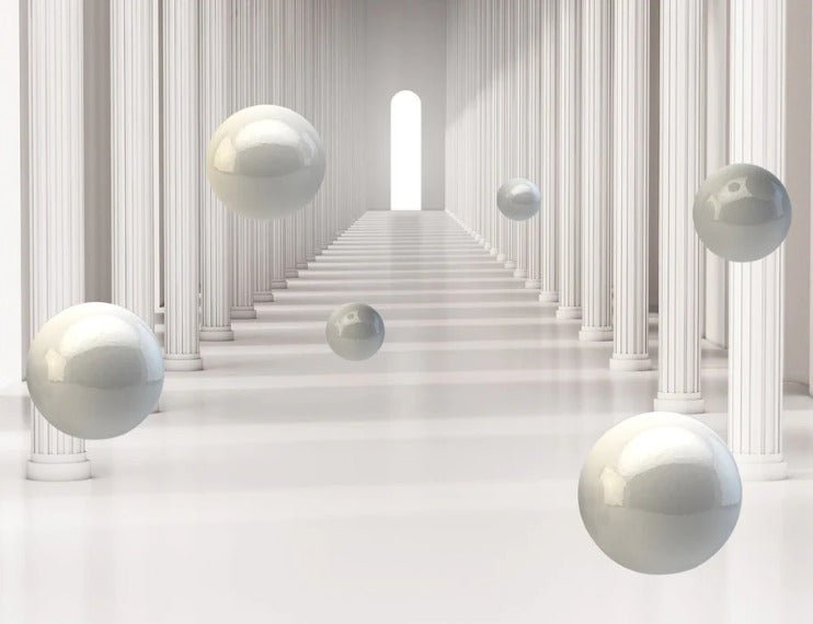 Papier peint 3D trompe œil colonne romaine, XXL, tendance