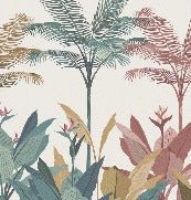 Papier peint panoramique jungle colorée, XXL, tendance