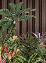 Papier peint panoramique tasseau végétal, XXL, tendance