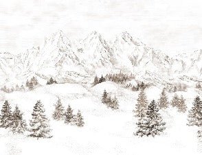 Papier peint montagne massif des Alpes