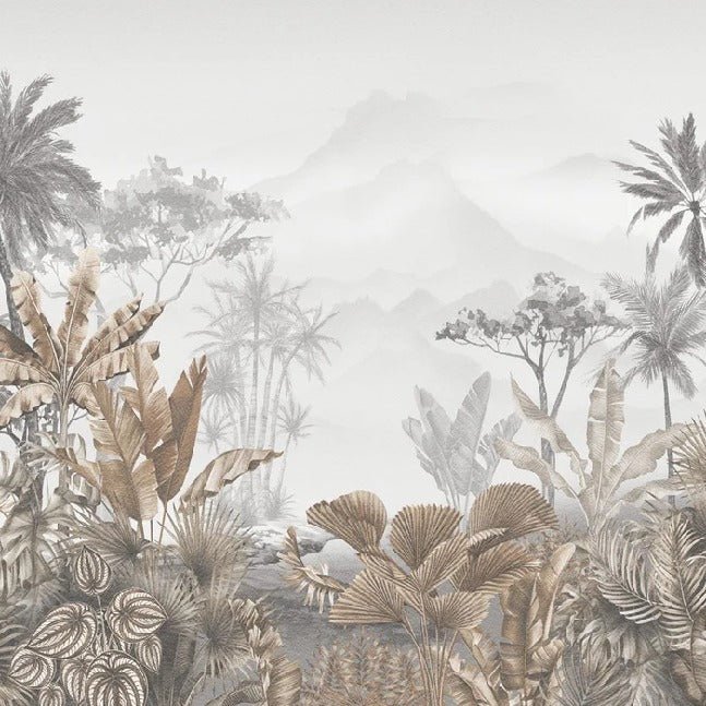 Papier peint tendance tropical sepia, XXL, tendance