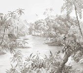 Papier peint panoramique jungle pittoresque, XXL, tendance