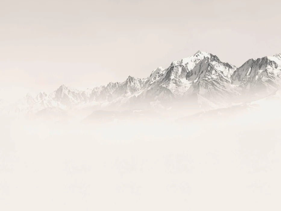 Tapete Mont Blanc im Sepia-Nebel