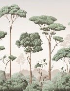Papier peint brise légère pinède, XXL, tendance