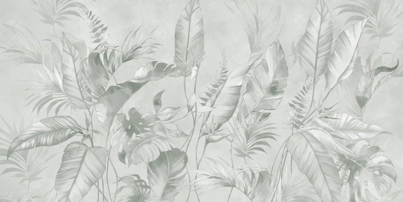Papier peint élégante jungle sauge