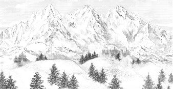 Tapete Berggipfel von Chamonix