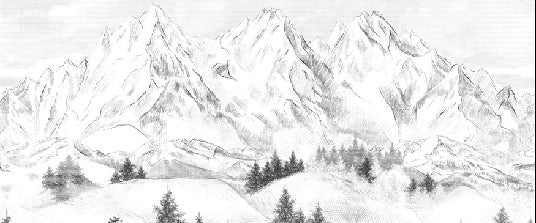 Papier peint montagne sommets de Chamonix
