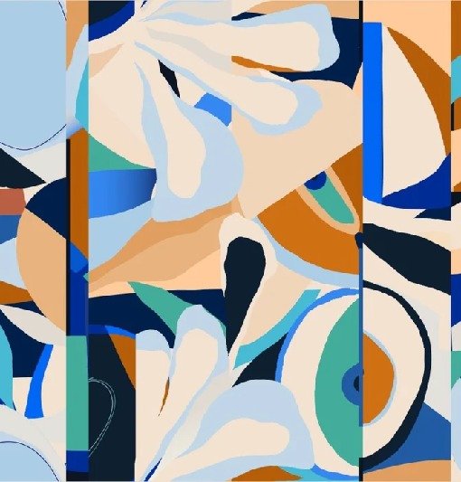 Papier peint abstrait vibrant, XXL, tendance