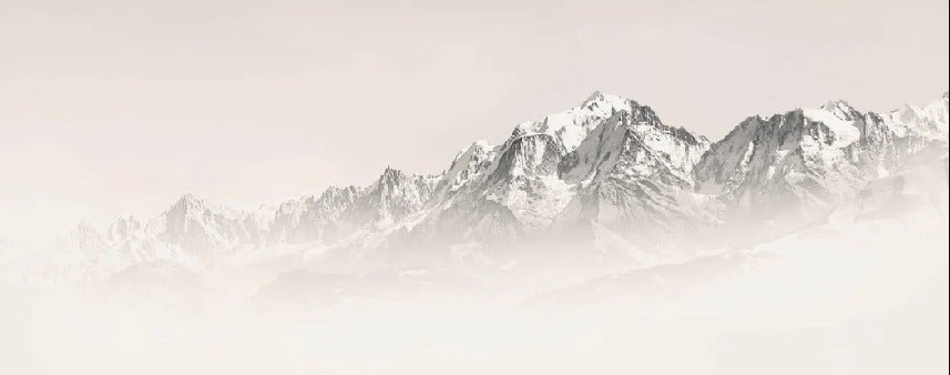 Tapete Mont Blanc im Sepia-Nebel