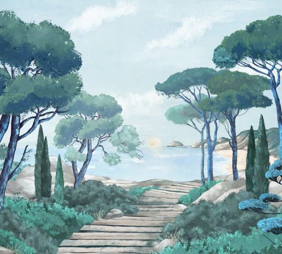 Papier peint balade dans les calanques, XXL, tendance