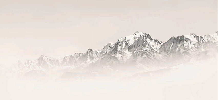 Tapete Mont Blanc im Sepia-Nebel