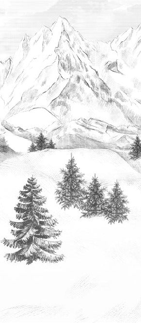 Papier peint montagne sommets de Chamonix