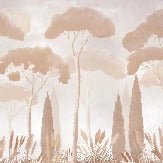 Papier peint sépia cyprès pins, XXL, tendance