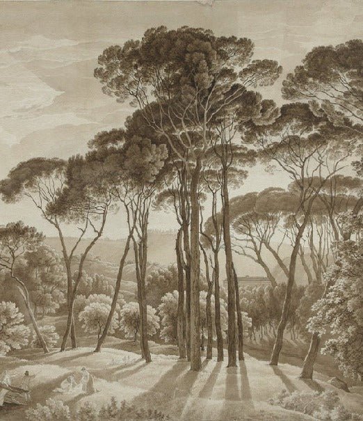 Papier peint panoramique paysage italien ambré, XXL, tendance