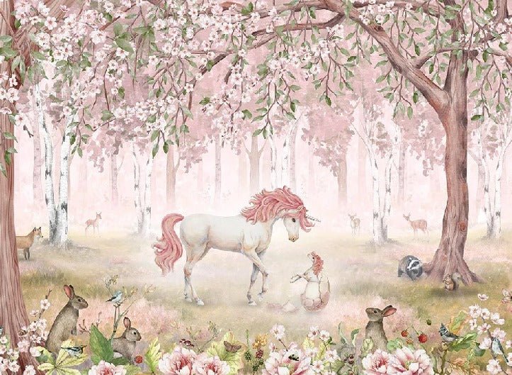 Papier peint licorne féerique rose, XXL, tendance
