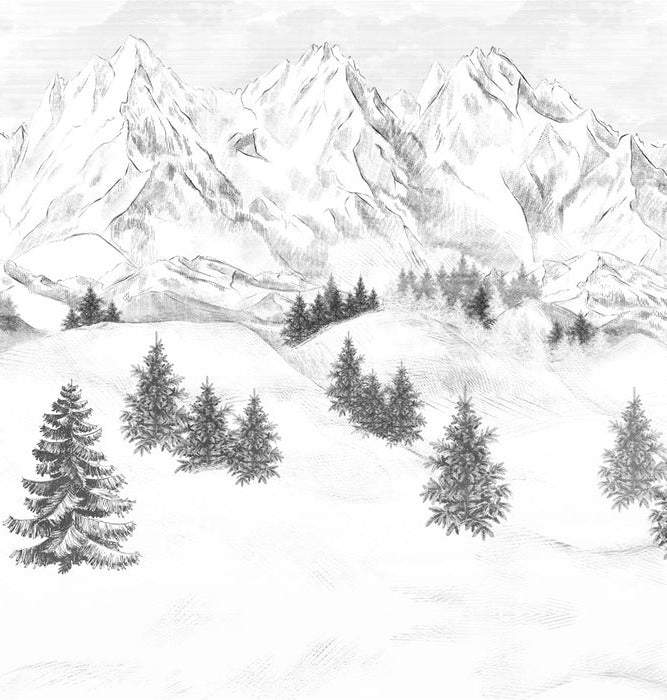 Tapete Berggipfel von Chamonix
