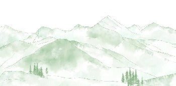 Papier peint montagne chaine des Aravis vert clair