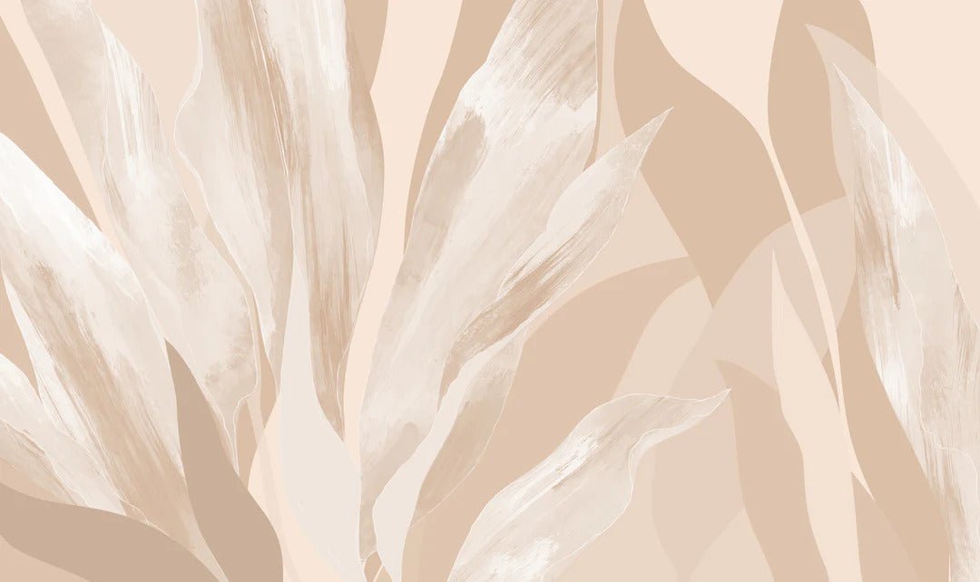Tapete Blumenstoff beige