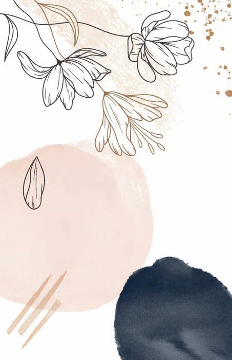 Papier peint formes et fleurs, XXL, tendance