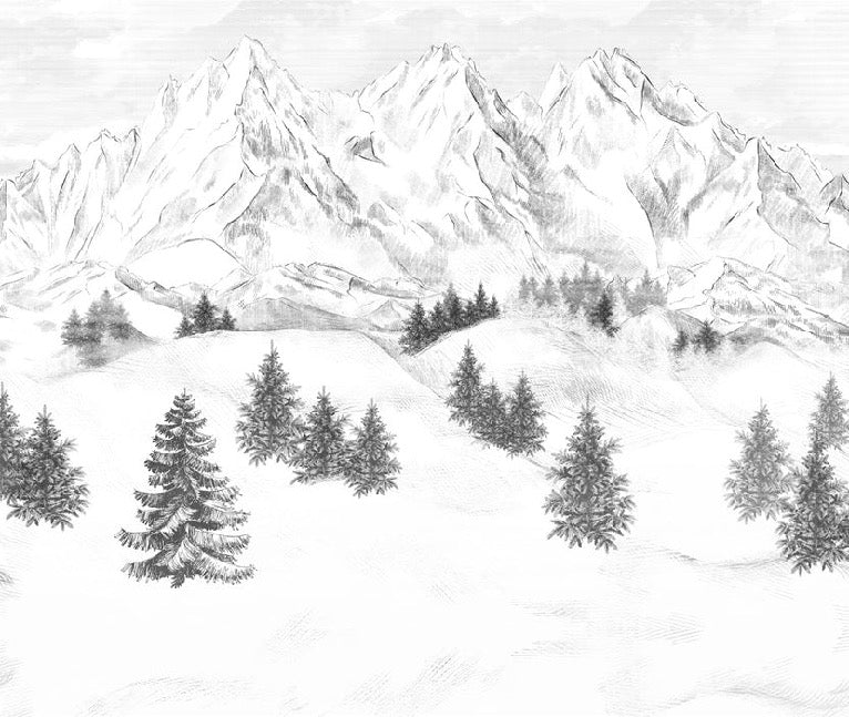 Tapete Berggipfel von Chamonix