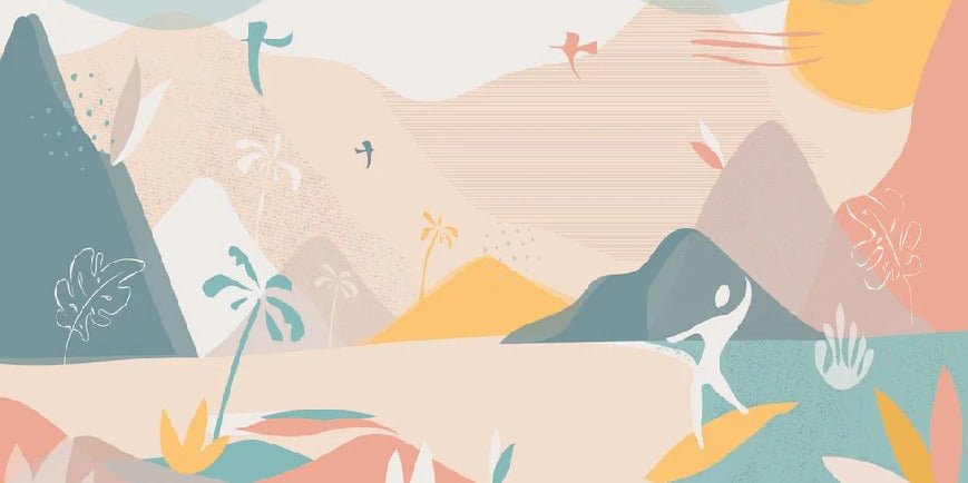 Papier peint bistrot art déco beach, XXL, tendance