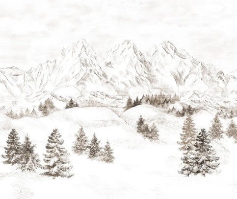 Papier peint montagne massif des Alpes, XXL, tendance