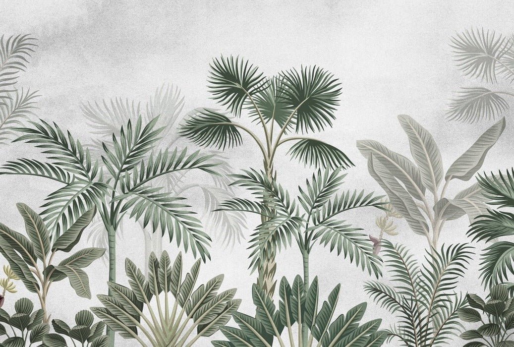 Papier peint jungle tendance arbres exotiques, XXL, tendance