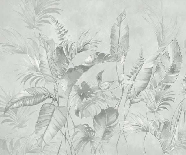 Papier peint élégante jungle sauge, XXL, tendance