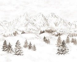 Papier peint montagne massif des Alpes, XXL, tendance