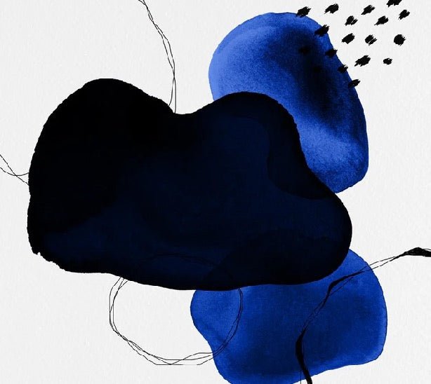 Papier peint moderne aquarelle bleu pétrole