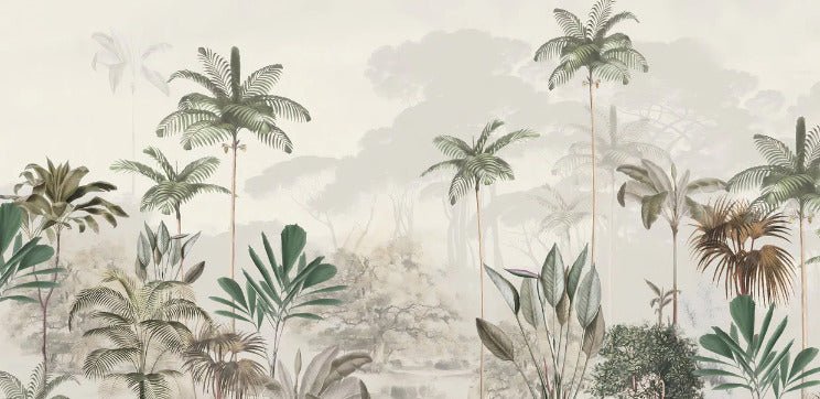 Papier peint panoramique jungle eden vert, XXL, tendance