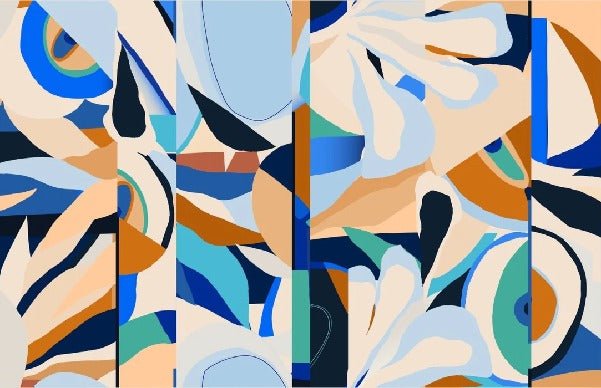 Papier peint abstrait vibrant, XXL, tendance