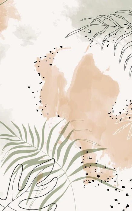 Panorama-Tapete Aquarell Pflanzen