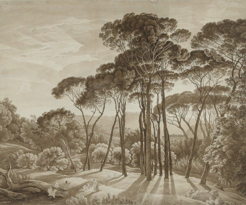 Panorama-Tapete Italienische Landschaft Amber