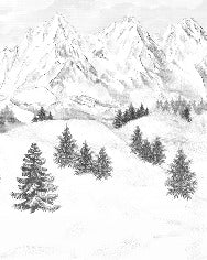 Papier peint montagne sommets de Chamonix, XXL, tendance