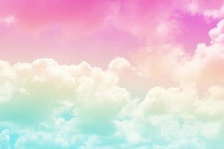 Trendy pink and blue cloud wallpaper