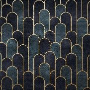 Papier peint toilette dark blue chic