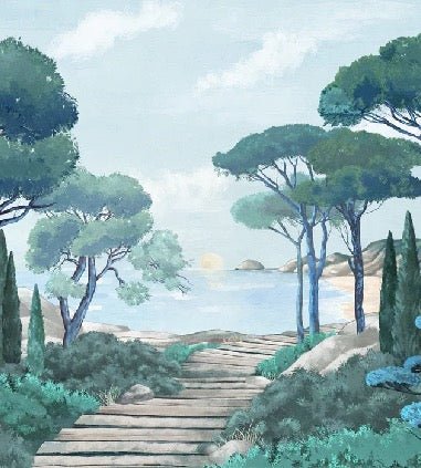 Papier peint balade dans les calanques, XXL, tendance