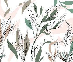 Papier peint panoramique fleur graphique