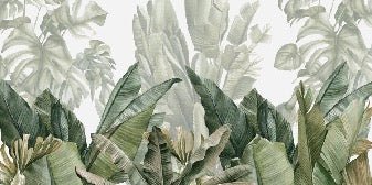 Papier peint panoramique bananier vert, XXL, tendance