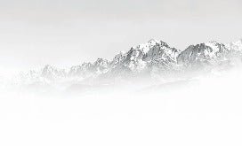 Papier peint Mont Blanc dans la brume noir et blanc, XXL, tendance