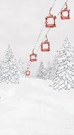 Carta da parati rossa per gondola di montagna