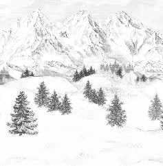 Papier peint montagne sommets de Chamonix