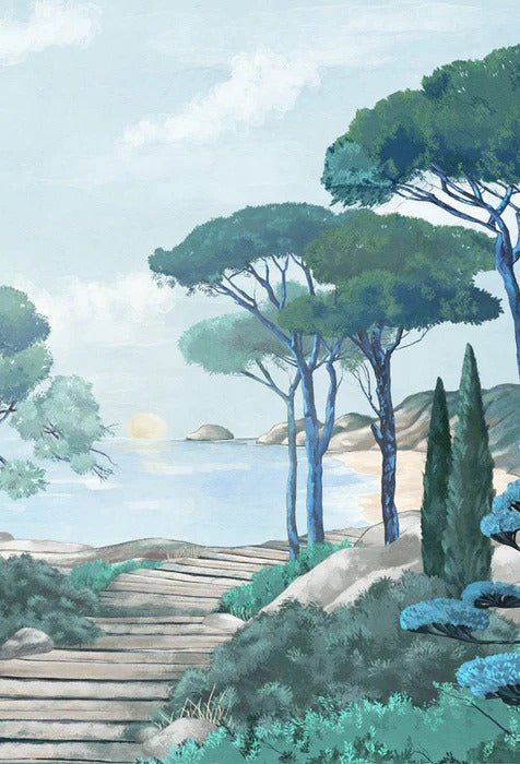 Papier peint balade dans les calanques, XXL, tendance